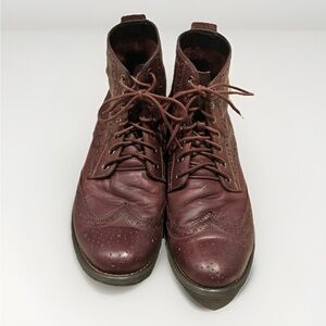 Eastland Shoes Men's (Y2K Era) Brown Leather Brogue Lace Up Ankle Boots - 12D